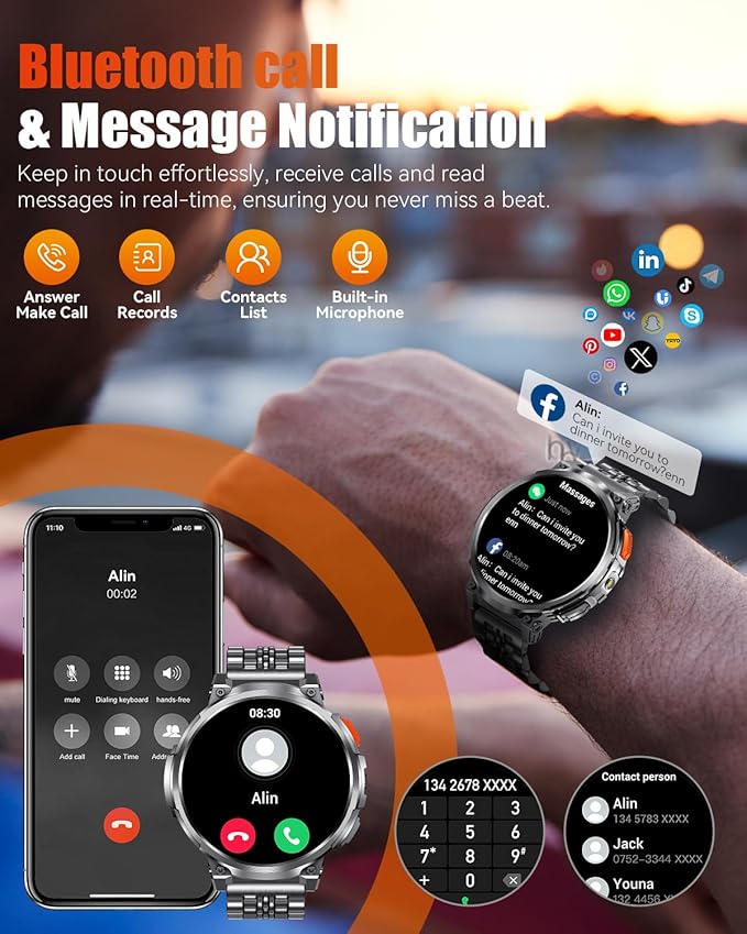 Stainless Steel Smart Watch